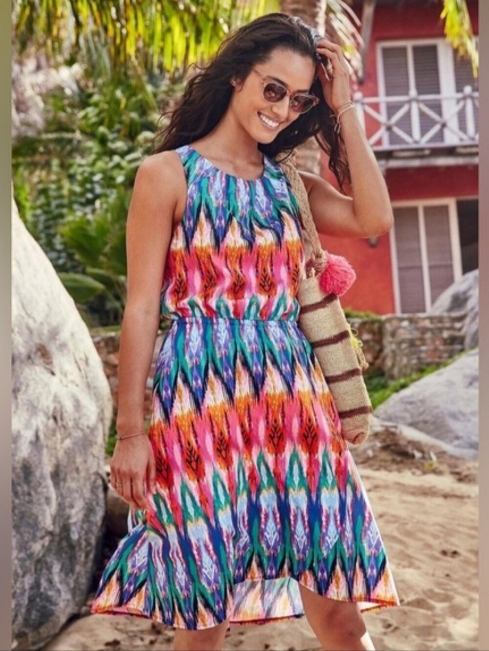 NWOT Athleta martinique Ikat Dress Size Medium